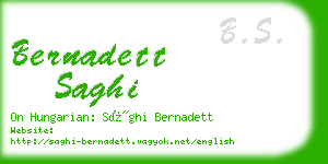 bernadett saghi business card